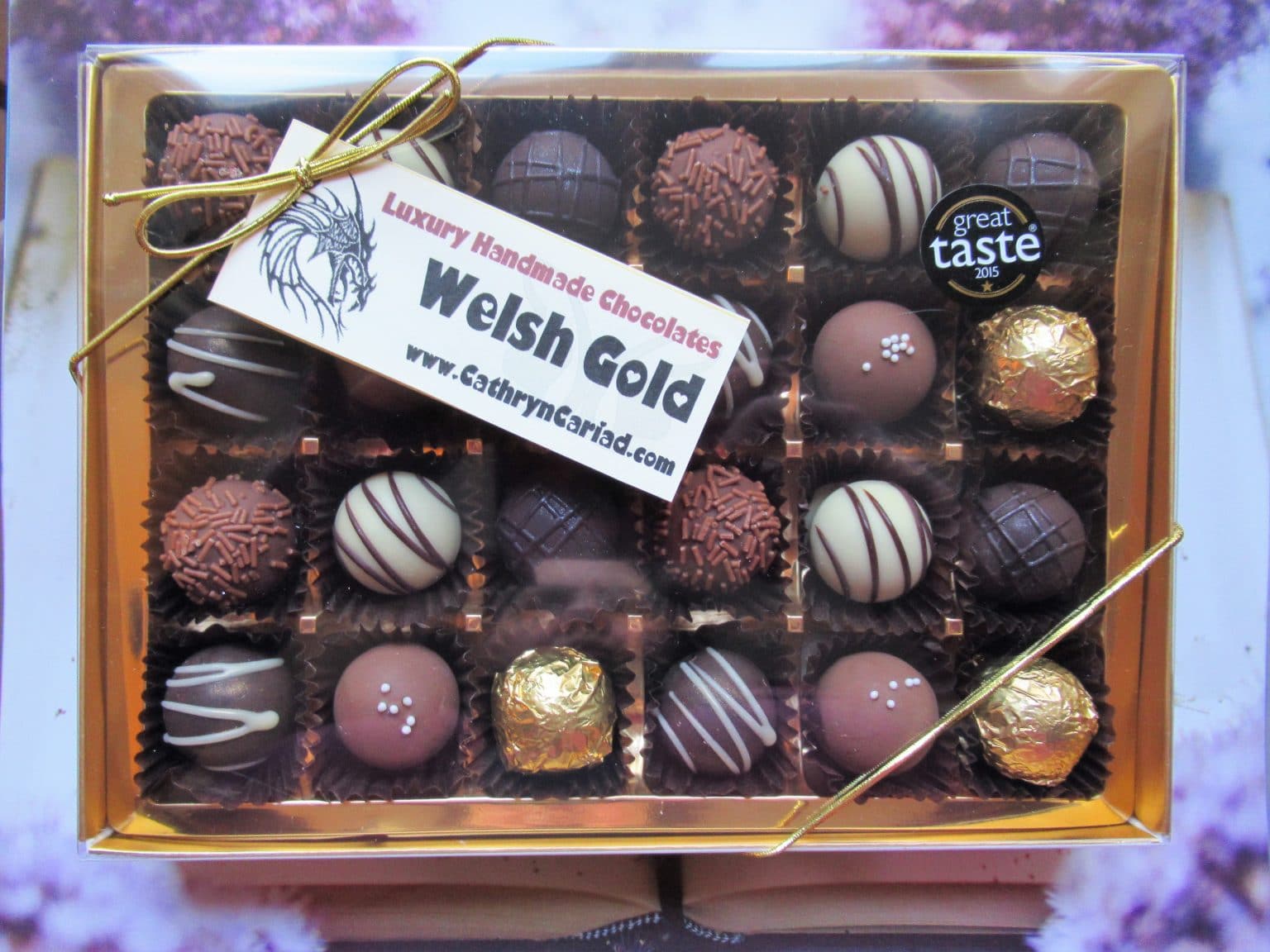 Gold Award Winners truffle selection "Welsh Gold" luxury handmade