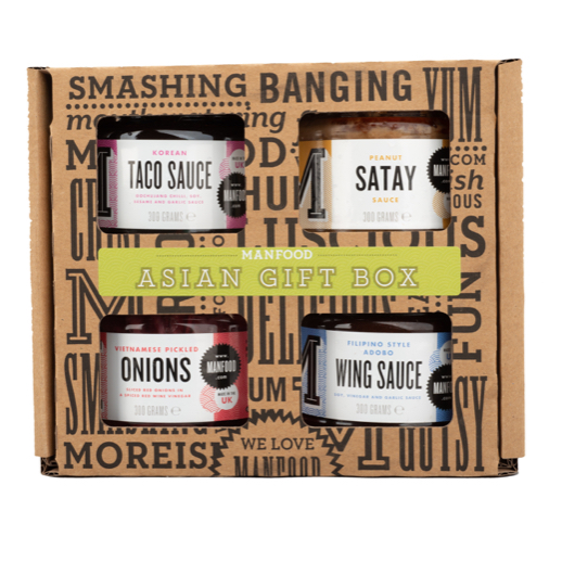 Manfood Asian Gift Box Korean Taco Sauce, Malaysian Peanut Satay
