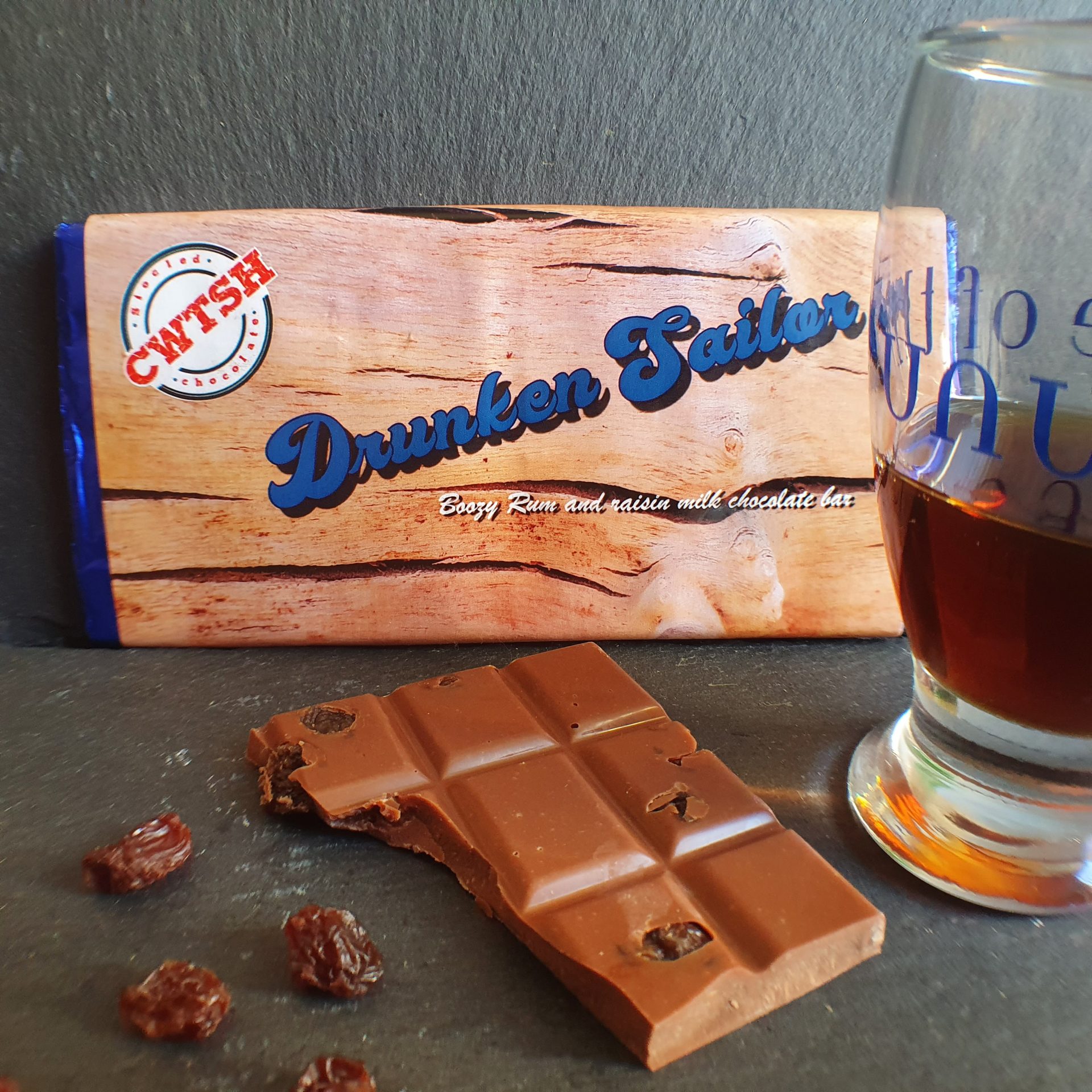 Rum and Raisin Milk Chocolate Bar Buy Britain