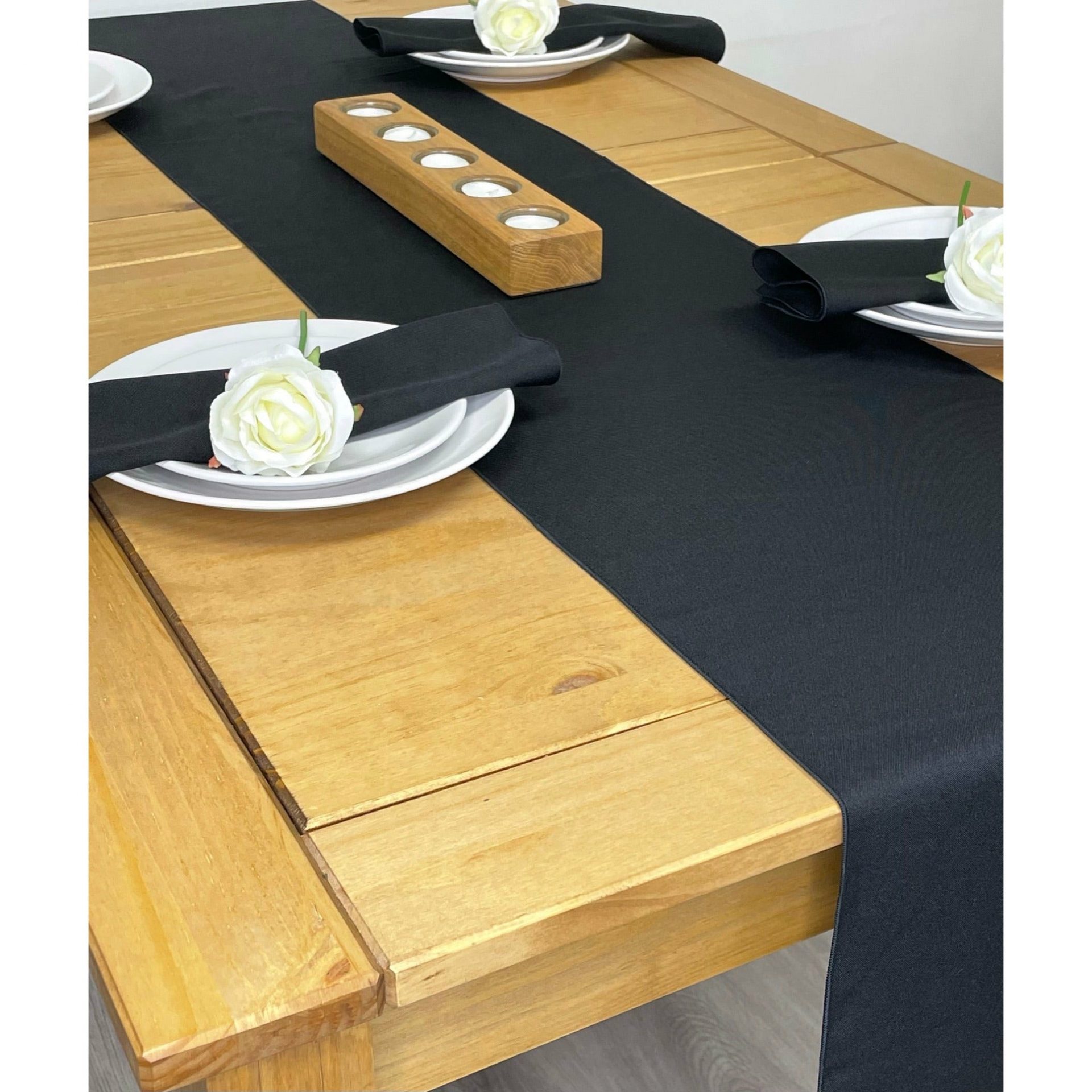 Dark Grey Table Runner and Napkins Set Buy Britain